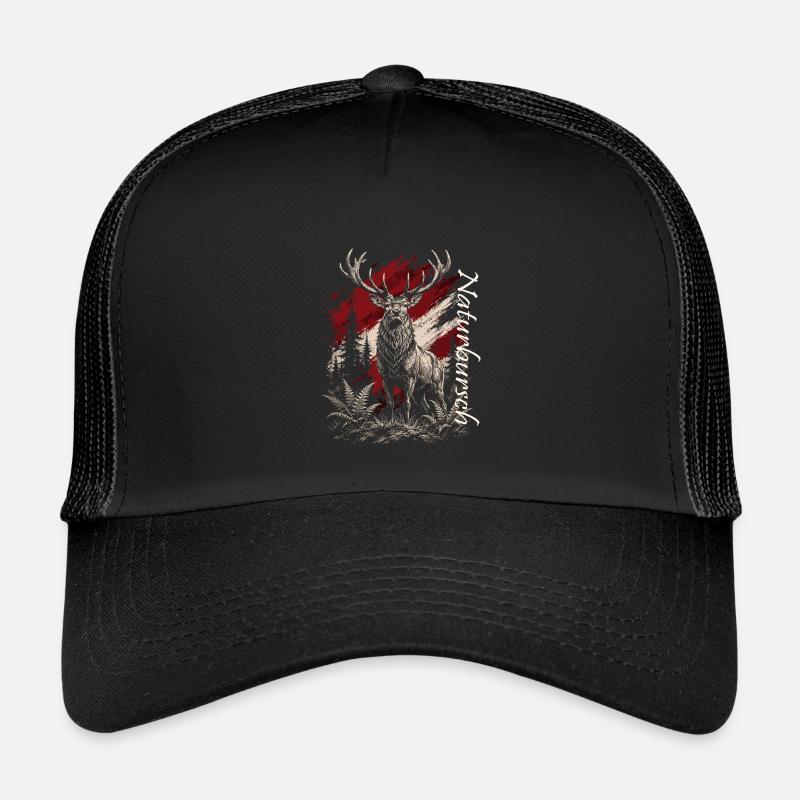 Deer in the Forest – Rustic Illustration Kids’ Trucker Cap