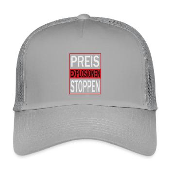 Arrêtez l’explosion des prix - Casquette trucker enfant - gris clair - Devant