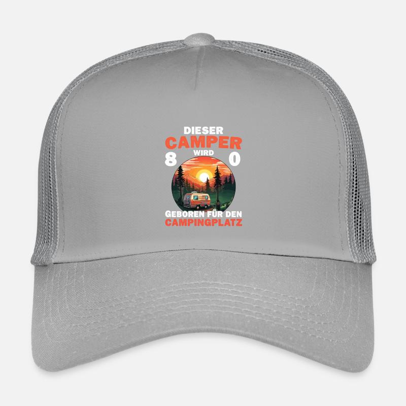 80 Geburtstag Camping Wohnmobil Camper Spruch Kinder Trucker-Cap