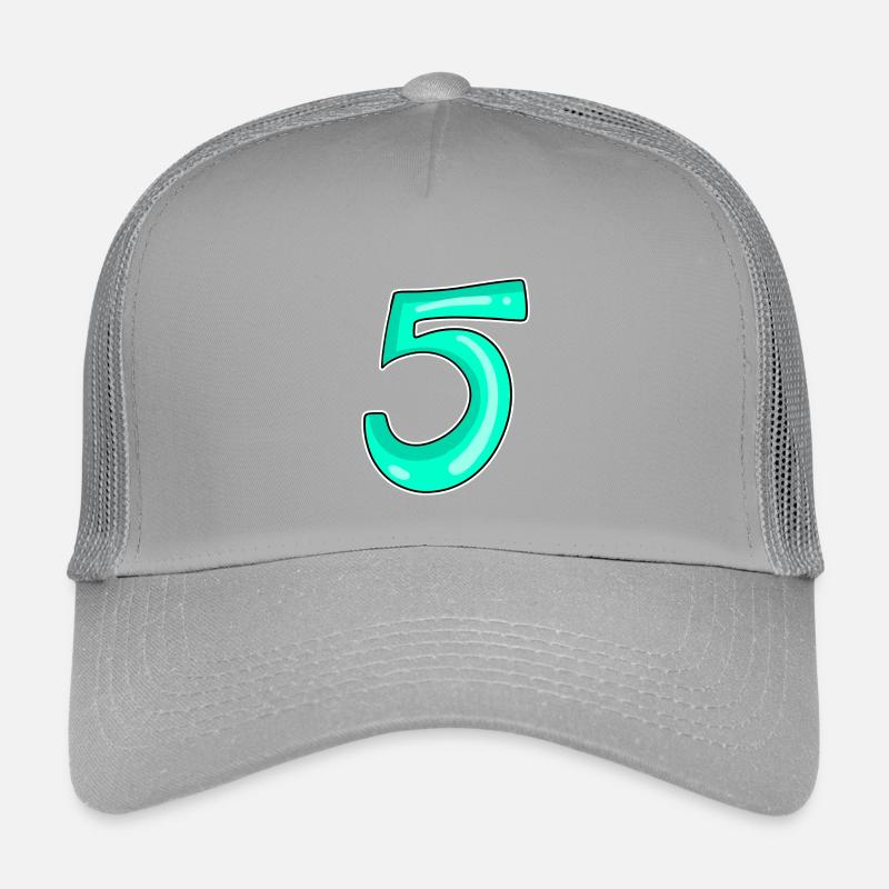 5 Motif de numéro de numéro Casquette trucker enfant
