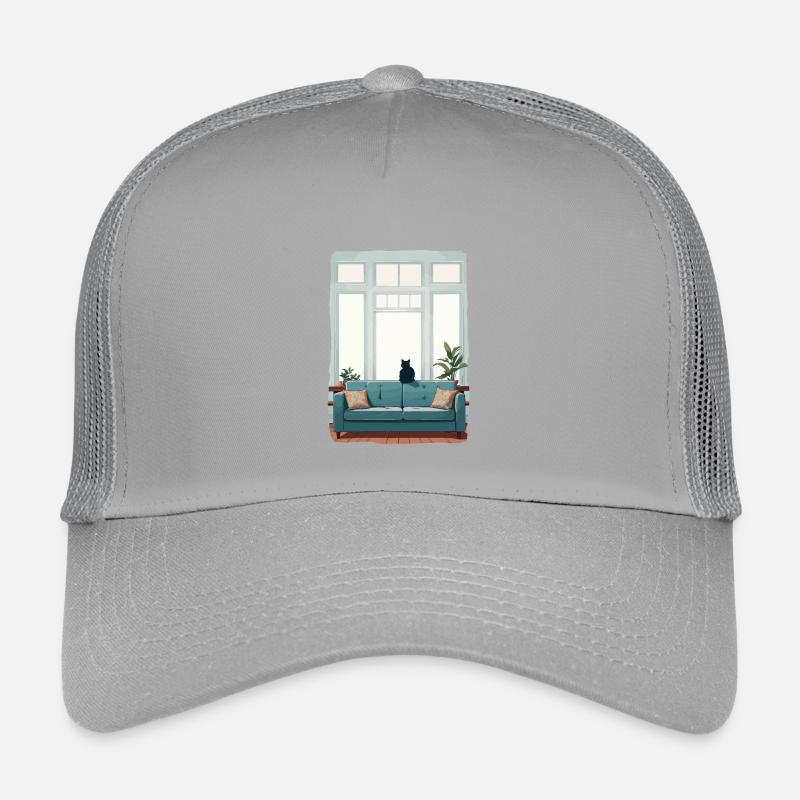 Chat seul à la maison Casquette trucker enfant