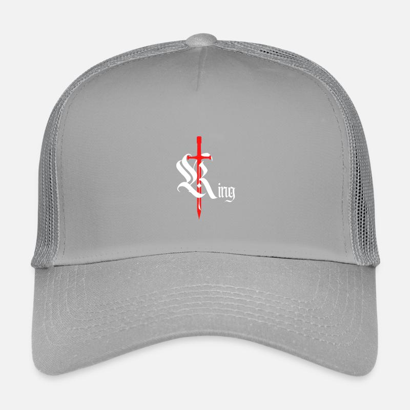 Gothic King Design with Sword white text Kids’ Trucker Cap