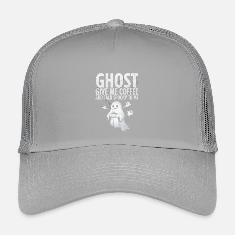 Gruselige Kaffeegeist-Illustration Kinder Trucker-Cap
