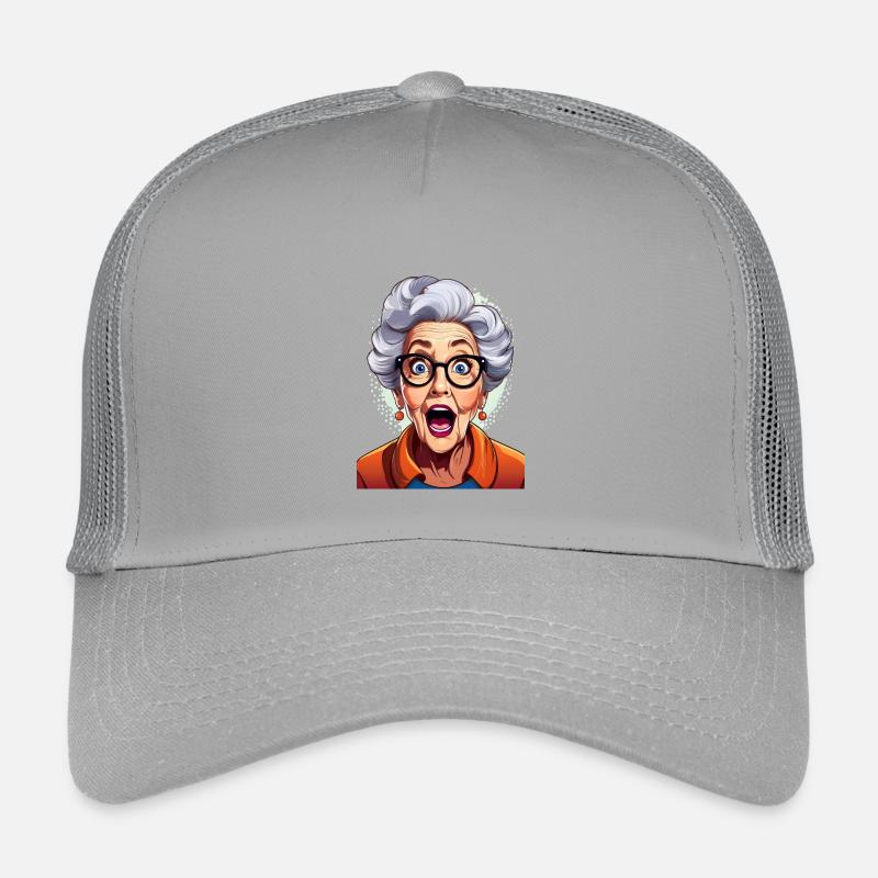 Erstaunte Großmutter Kinder Trucker-Cap