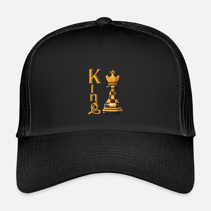 Schachkönig Eleganz - Kinder Trucker-Cap - Schwarz/Schwarz