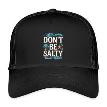 L’ambiance de la plage ne soit pas salée Design - Casquette trucker enfant - noir/noir - Devant