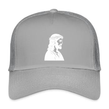 Jesus Christ Silhouette - Kids’ Trucker Cap - light grey - Front