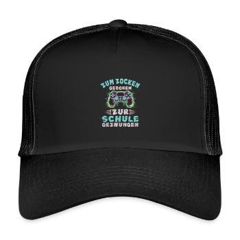 Gaming Controller Born For Gaming Video Game - Kids’ Trucker Cap - black/black - Front