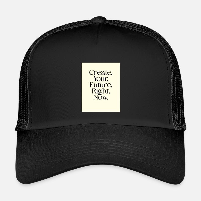 Create your future now Typography - Kids’ Trucker Cap - black/black
