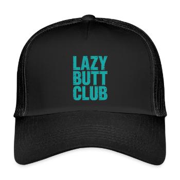 Lazybuttclub Gym Fitness Workout - Kids’ Trucker Cap - black/black - Front