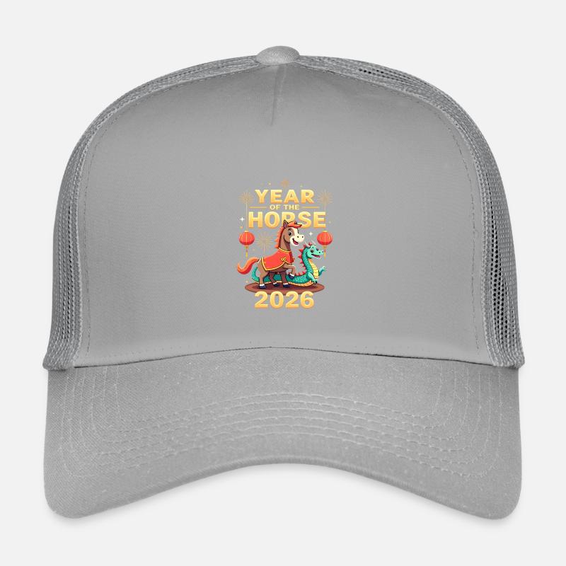 Nouvel An chinois du cheval 2026 Casquette trucker enfant