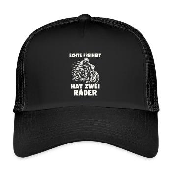 La vraie liberté a deux roues - Casquette trucker enfant - noir/noir - Devant