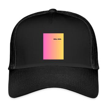 VOLL_COOL - Casquette trucker enfant - noir/noir - Devant