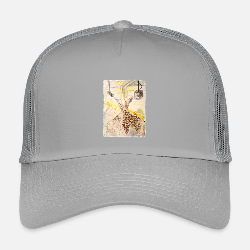 Giraffe im Neon-Transit Kinder Trucker-Cap