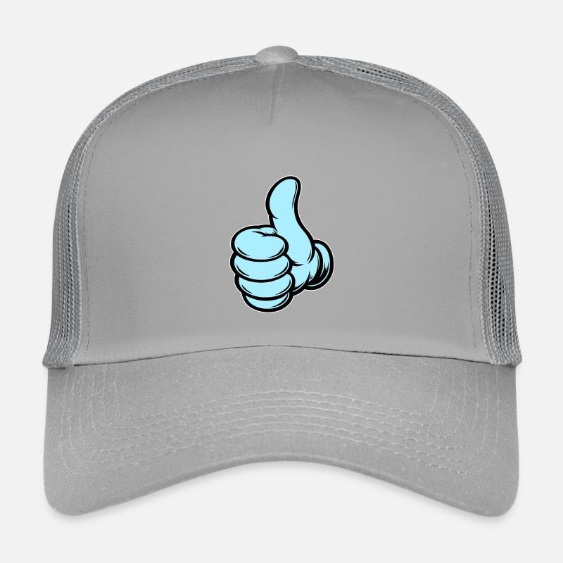 Comic Thumbs Up Hand Symbol Blue Kids’ Trucker Cap