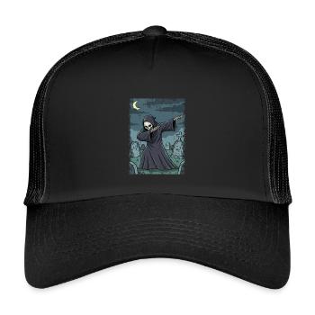 Faucheuse dans le cimetière nocturne - Casquette trucker enfant - noir/noir - Devant