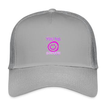 YOU ARE ENOUGH - Kinder Trucker-Cap - Hellgrau - Vorne