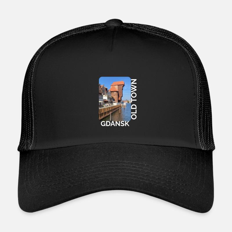 Gdansk Hafenidyll - Kinder Trucker-Cap - Schwarz/Schwarz