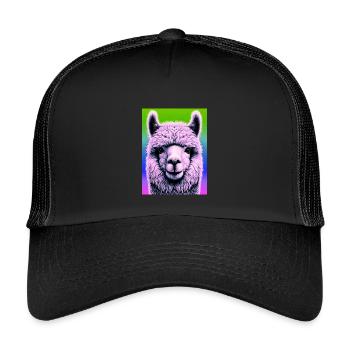 Alpaga - Casquette trucker enfant - noir/noir - Devant