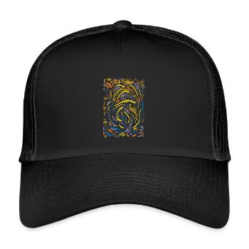 Abstract - Kids’ Trucker Cap - black/black - Front