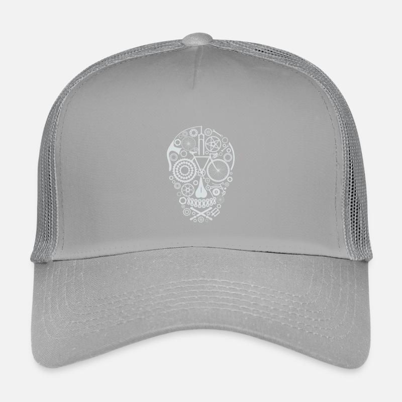 Bicycle Skull light grey Kinder Trucker-Cap