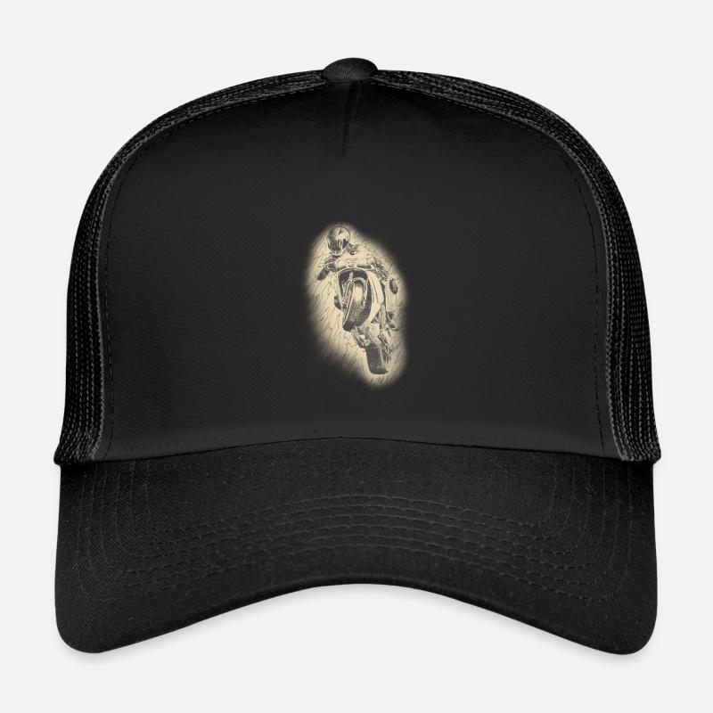 motorcycle - Kids’ Trucker Cap - black/black
