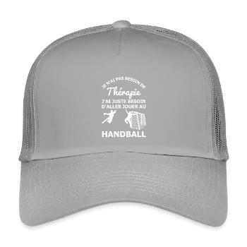 Thérapie Handball - Casquette trucker enfant - gris clair - Devant