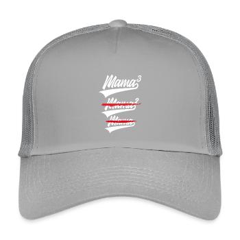 TRIPLÉS MAMAN HIGH 3 ENFANTS - Casquette trucker enfant - gris clair - Devant