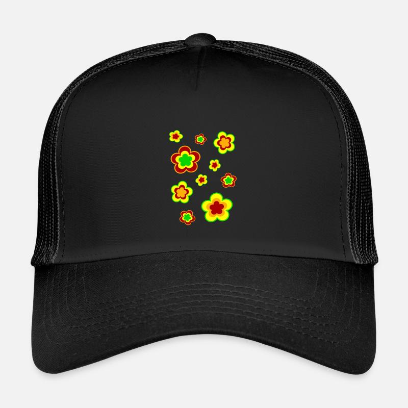 70s Flower Pattern Kids’ Trucker Cap