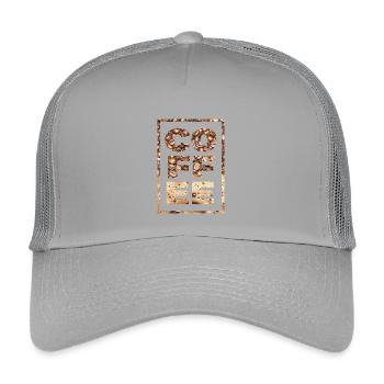 Coffee Saying Coffee Drinker Coffee Beans Caffeine - Kids’ Trucker Cap - light grey - Front