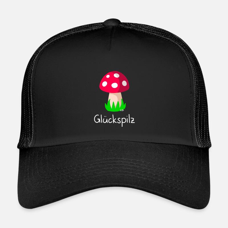 Glückspilz - Kinder Trucker-Cap - Schwarz/Schwarz