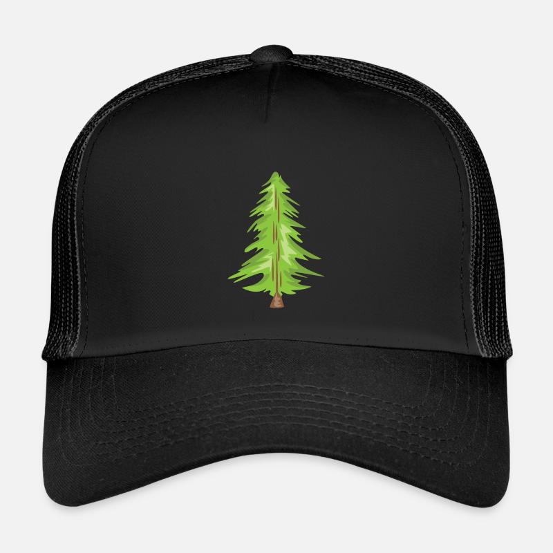 Tannenbaum christmas Weihnachten Wald Baum Bäume - Kinder Trucker-Cap - Schwarz/Schwarz