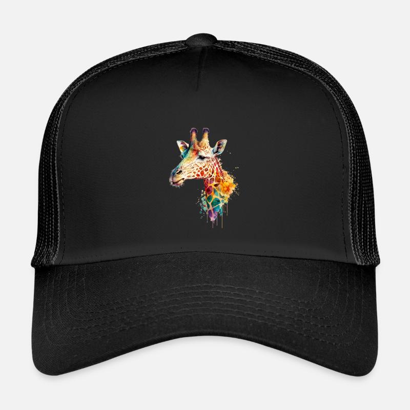 Giraffe - Kids’ Trucker Cap - black/black