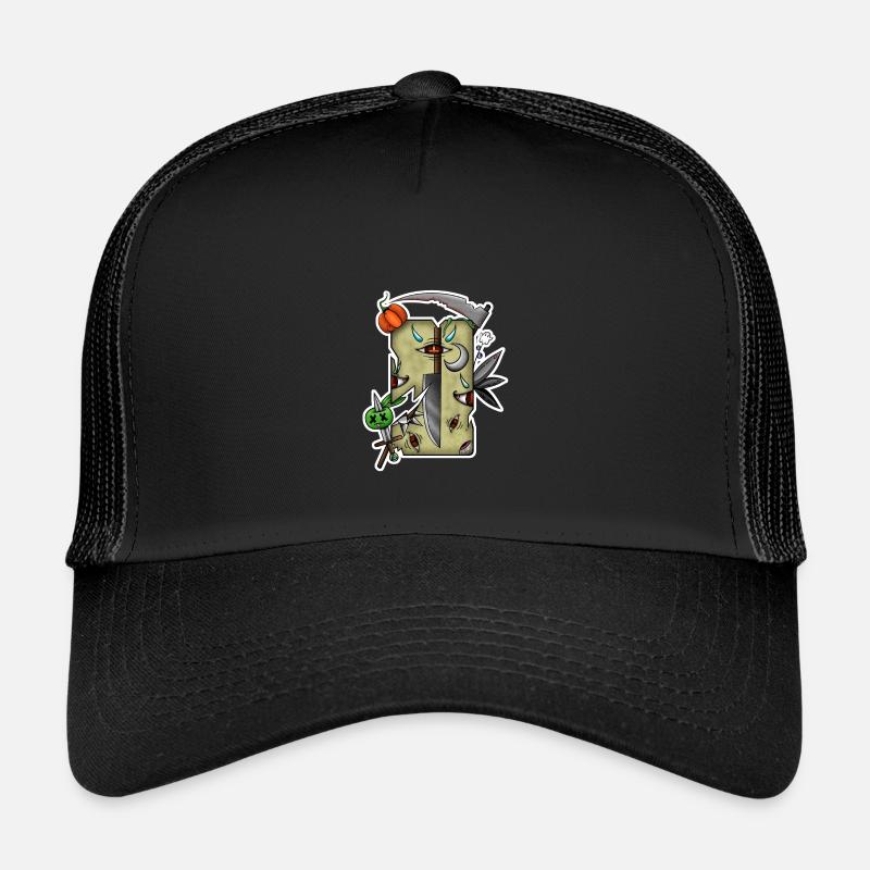 Damaged Halloween Tarot! By Pousse2Bambou! - Kids’ Trucker Cap - black/black