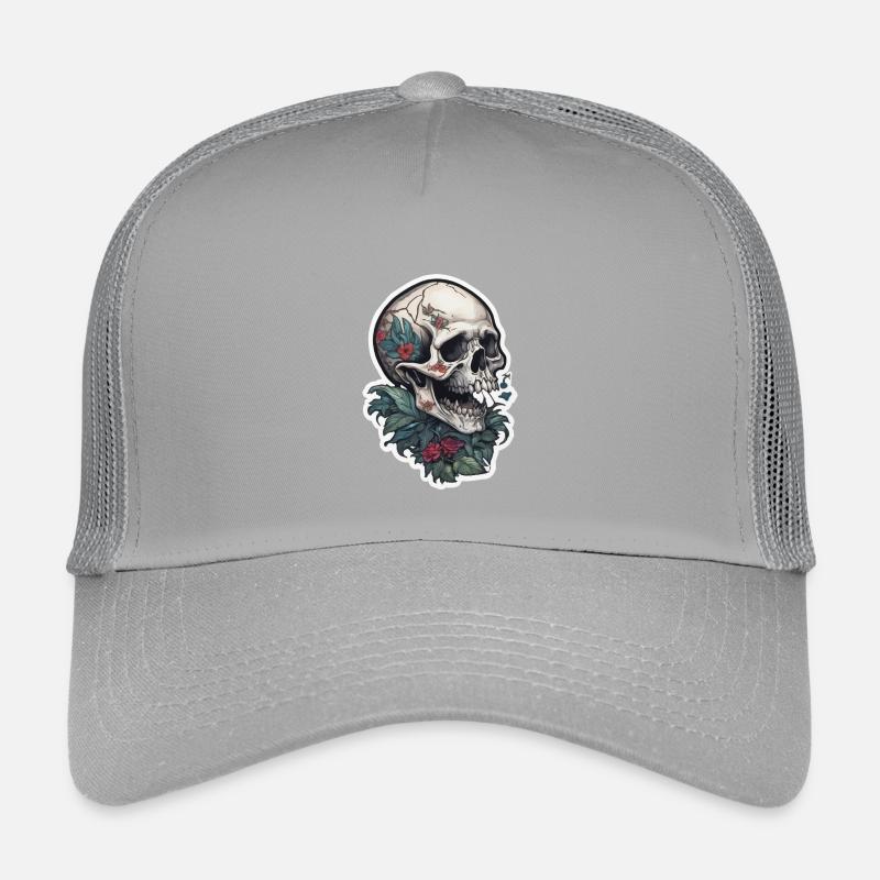 Tattoo Print Skull Design Kids’ Trucker Cap
