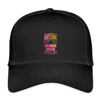 blaireau - Casquette trucker enfant - noir/noir - Devant