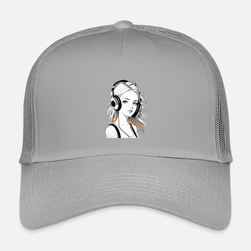 Musik Frau Mädchen Kopfhoerer Rave Geschenkidee Kinder Trucker-Cap