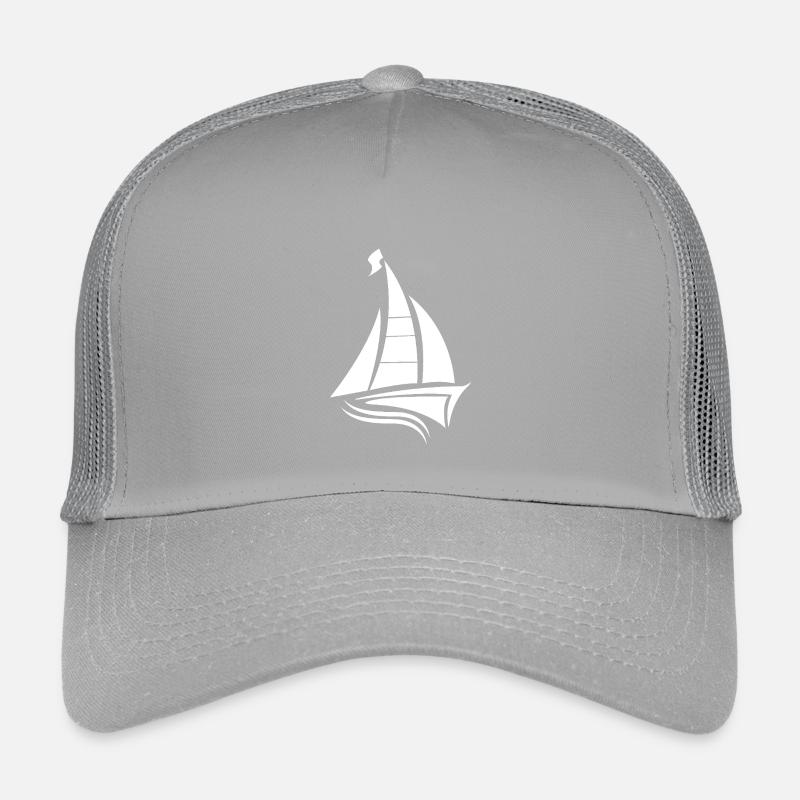 Sailing Sailboat Sailor Silhouette Minimalist Kids’ Trucker Cap