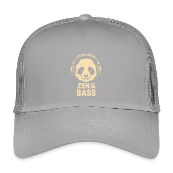Panda mit Kopfhörern - Kinder Trucker-Cap - Hellgrau - Vorne