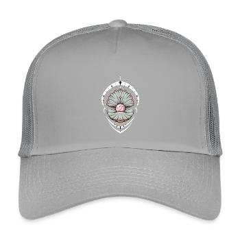 Mystische Muschel mit kosmischem Glanz - Kinder Trucker-Cap - Hellgrau - Vorne