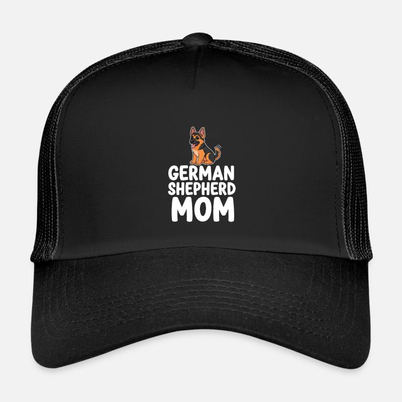 German Shepherd Mom Hundemama Schäferhund - Kinder Trucker-Cap - Schwarz/Schwarz