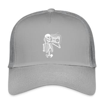 Squelette Boombox Retro Groove - Casquette trucker enfant - gris clair - Devant