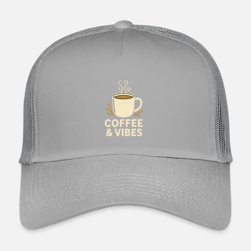 Coffee & Vibes Mug Illustration Kids’ Trucker Cap