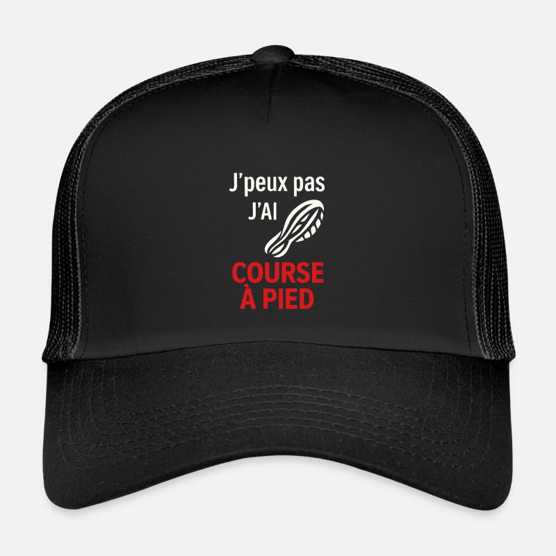 J'ai Course à Pied Pas le Temps - Casquette trucker enfant - noir/noir
