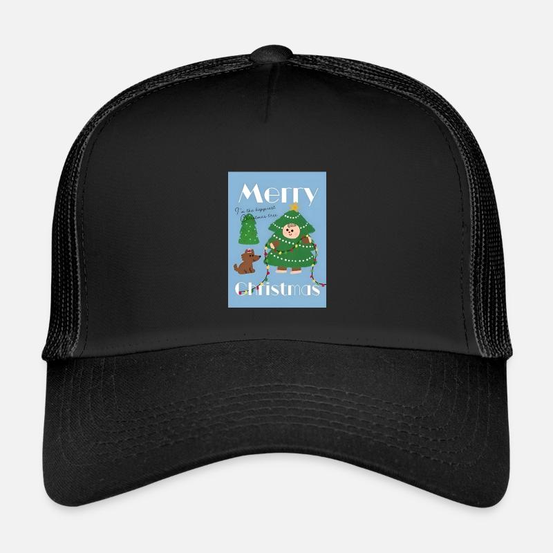 Niedlicher Weihnachtsbaum Illustration Kinder Trucker-Cap