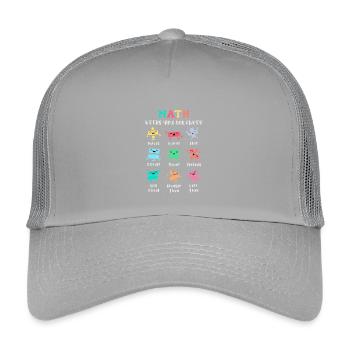 Les maths vous maintiennent en équilibre - Casquette trucker enfant - gris clair - Devant