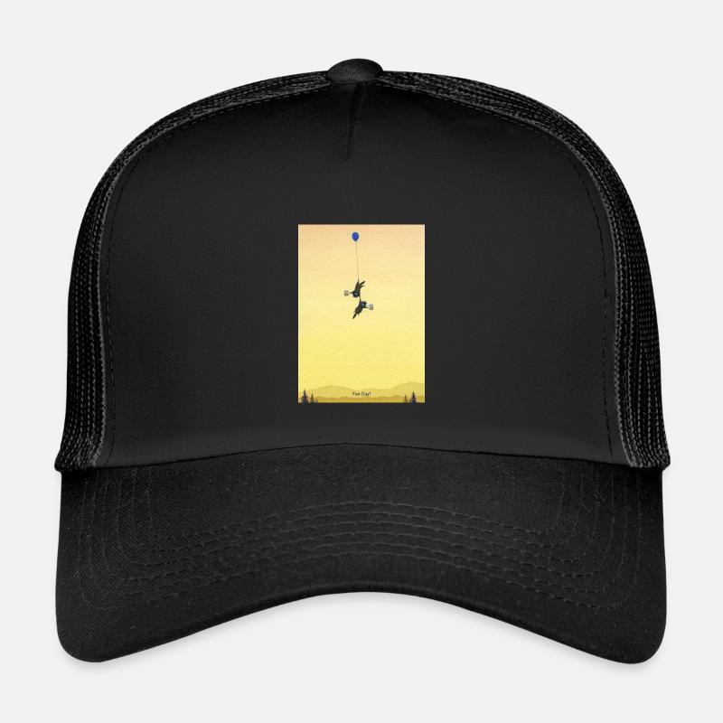 Schwimmende Mäuse-Abenteuer - Kinder Trucker-Cap - Schwarz/Schwarz