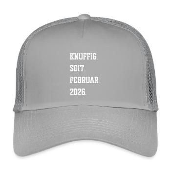 Birth February 2026 - Kids’ Trucker Cap - light grey - Front