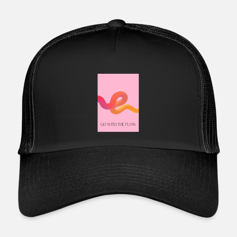 Mit dem Strom schwimmen - Kinder Trucker-Cap - Schwarz/Schwarz