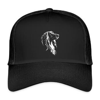 Chiens silhouette de lévriers afghans Wilsigns - Casquette trucker enfant - noir/noir - Devant